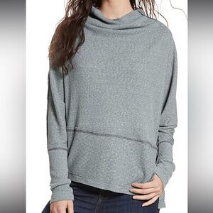 Free People We The Free Londontown Oversized Sweater Tunic In Deep Ocean